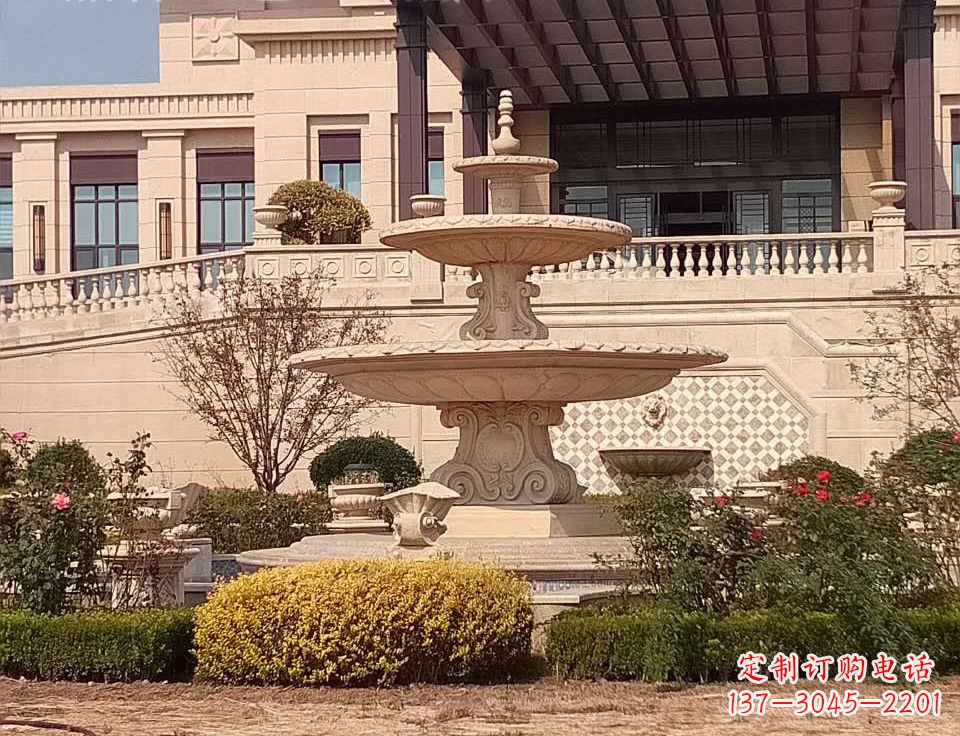 重庆中领雕塑定制精美喷泉鱼石雕