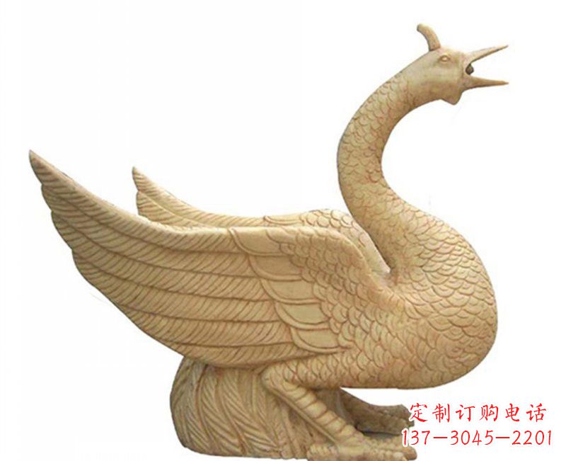 重庆公园喷水凤凰石雕
