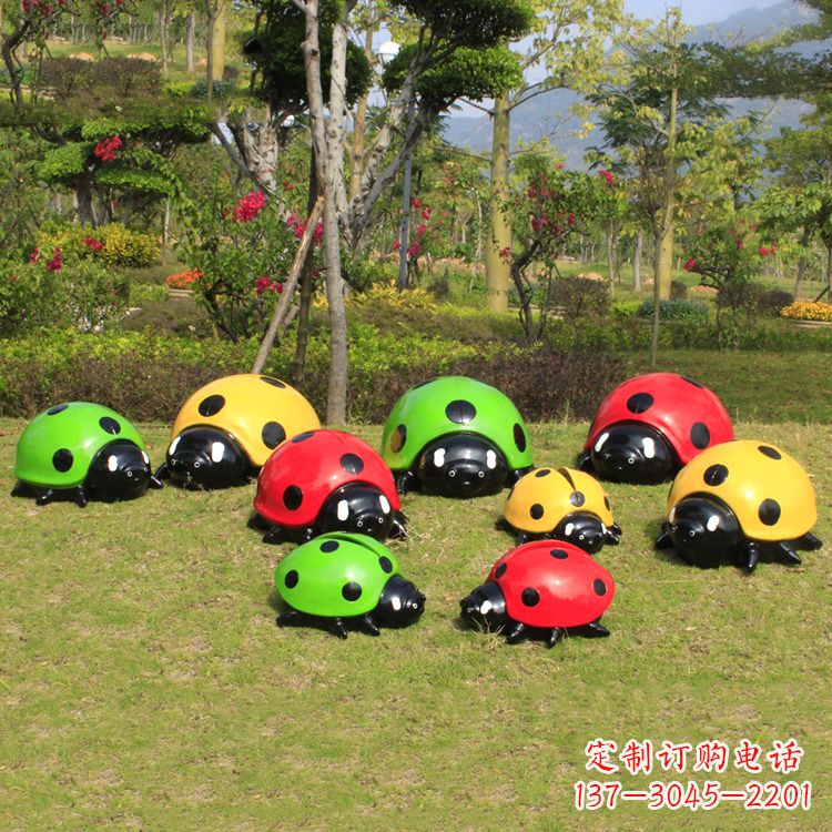 重庆幼儿园瓢虫雕塑摆件