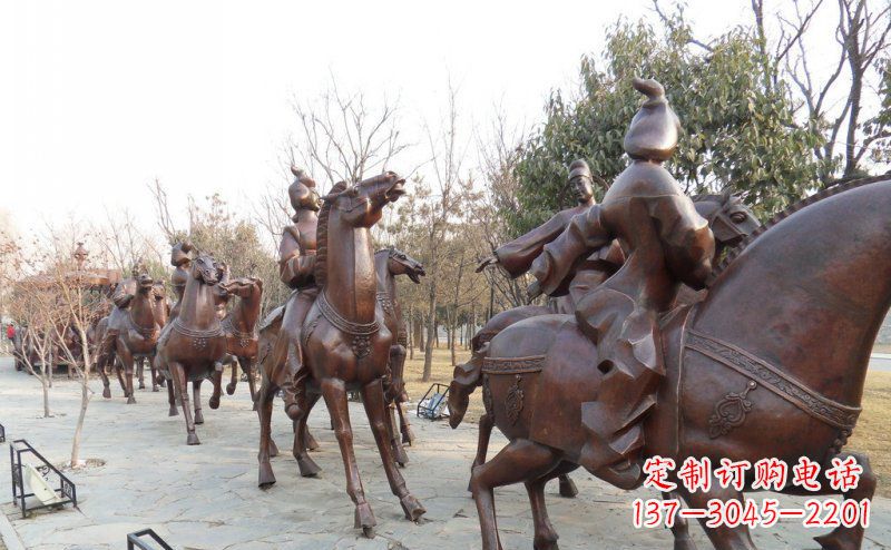 重庆蓬勃向上的骑马雕塑