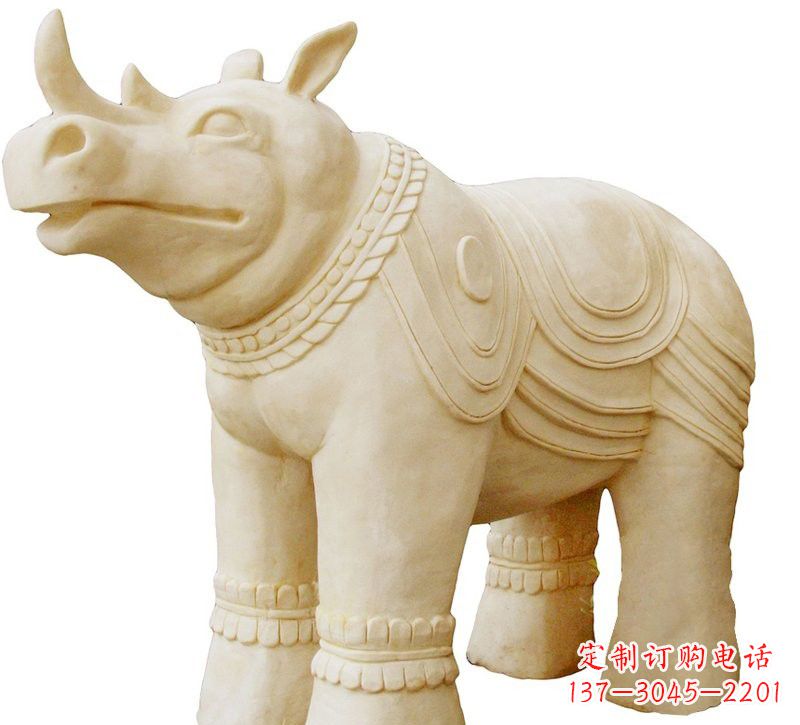 重庆砂岩犀牛雕塑