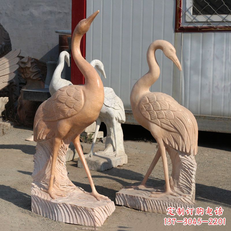 重庆精美雕刻仙鹤景观石雕