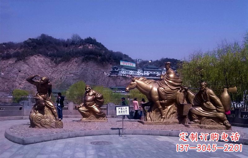 重庆精美铜雕唐僧师徒小品
