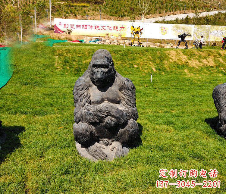 重庆公园铜雕大猩猩动物雕塑