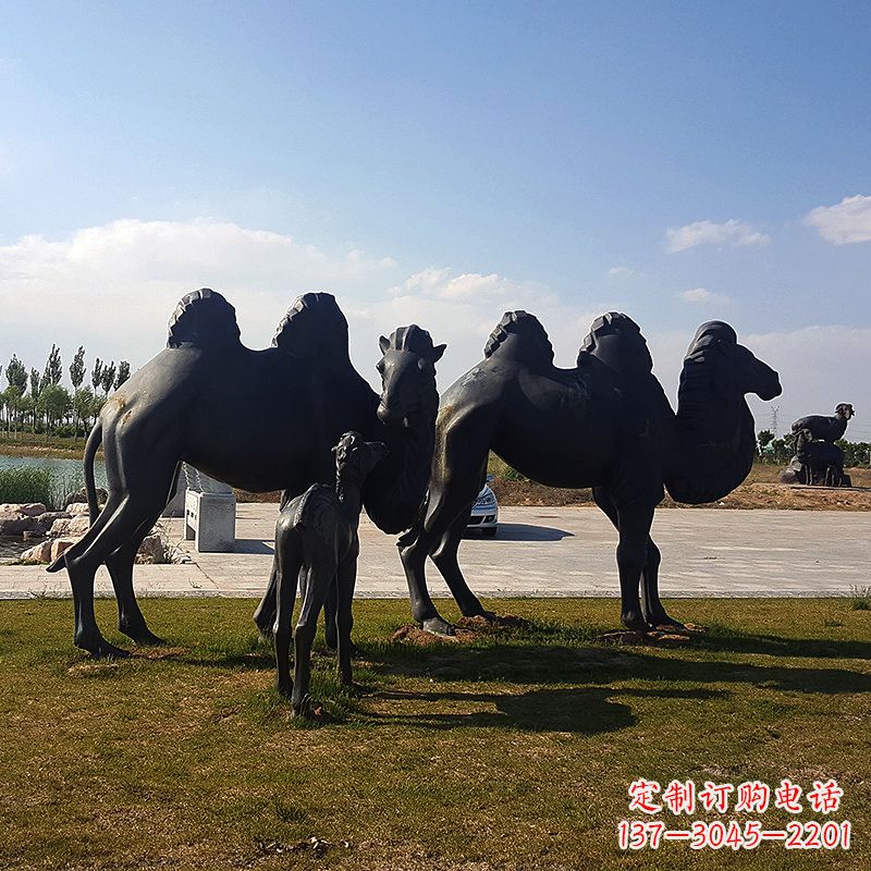 重庆公园铜雕骆驼景观动物雕塑