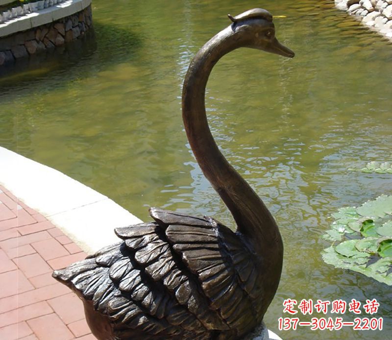 重庆公园铜雕天鹅喷泉雕塑