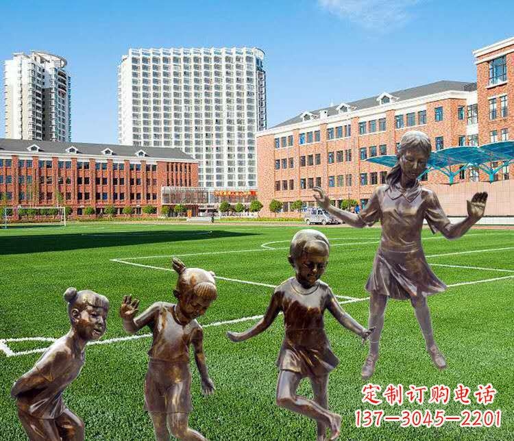 重庆中领雕塑定制小孩铜雕