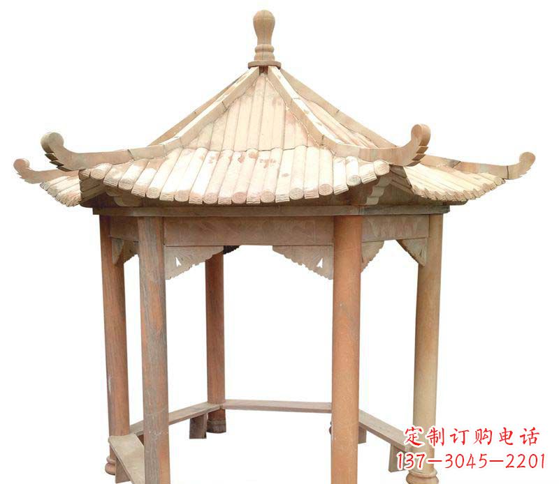 重庆精美六角凉亭雕塑