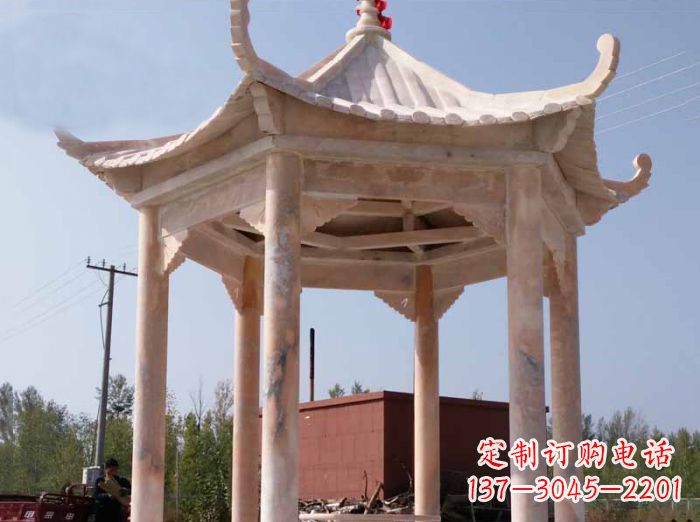 重庆红六角凉亭雕塑