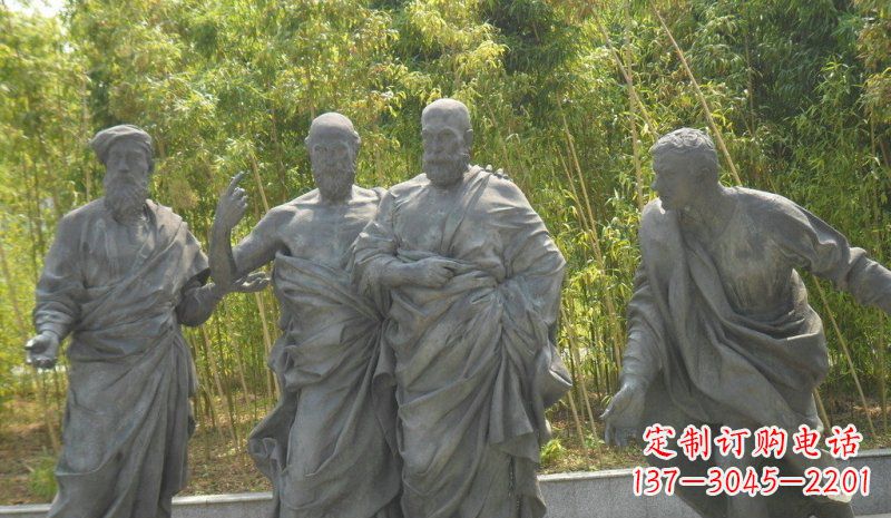 重庆公园西方名人人物铜雕