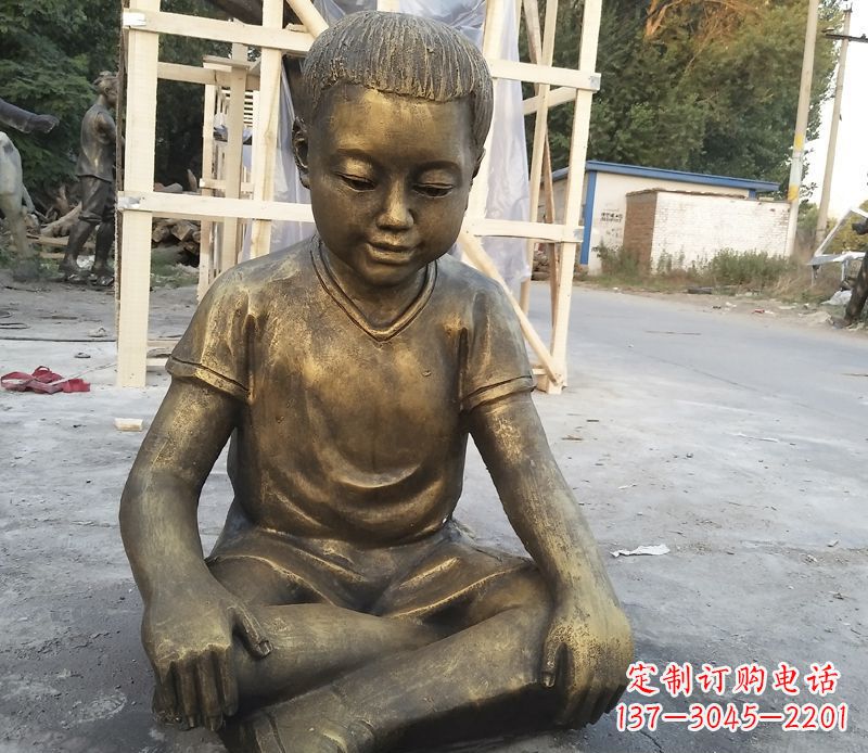 重庆孩子们的梦想-铜质儿童雕塑