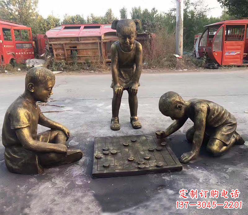 重庆铜雕“童年梦想”儿童雕塑