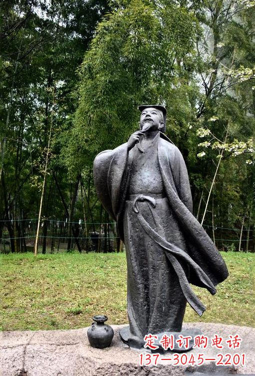 重庆诞生于中国古代传奇的雕塑——王羲之铸铜雕塑