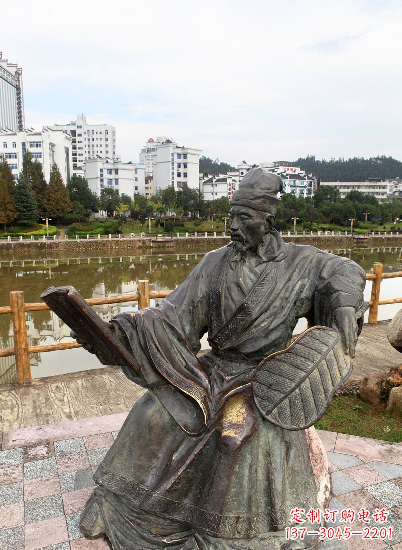 重庆匠心打造的肖像诸葛亮雕塑