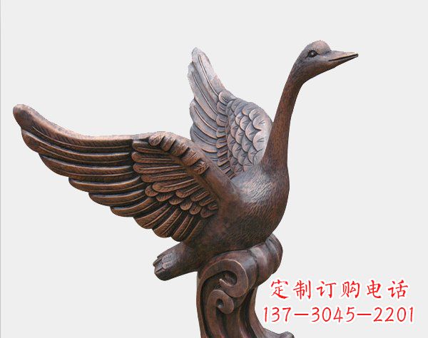 重庆中领雕塑铸造完美的天鹅铜雕