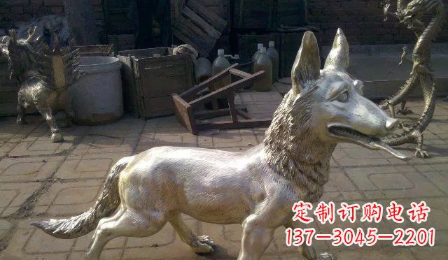 重庆铸铜小狗动物雕塑