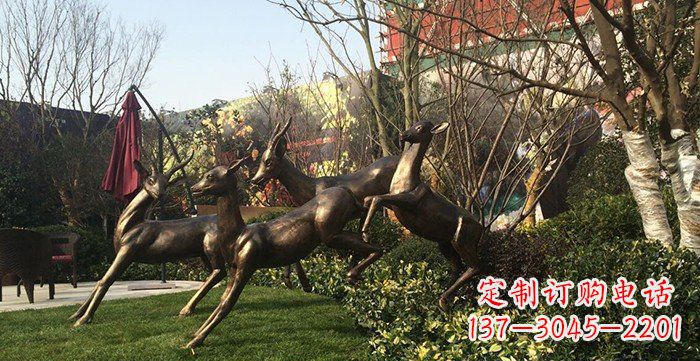 重庆中领雕塑精美铜鹿动物雕塑