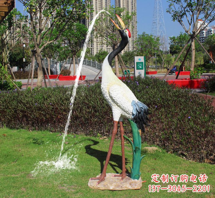 重庆精美雕塑仿真仙鹤动物雕塑