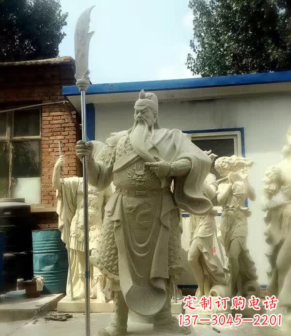 重庆中领雕塑古代关公石雕