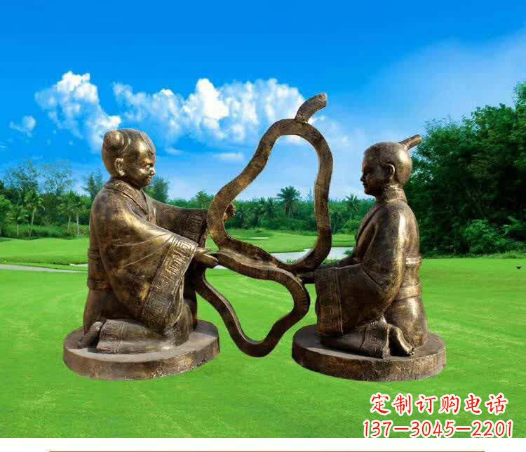 重庆精美古代孔融让梨人物铜雕