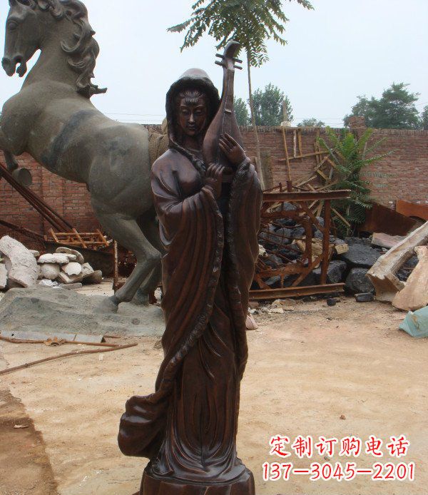 重庆古代美女公园人物铜雕 (2)