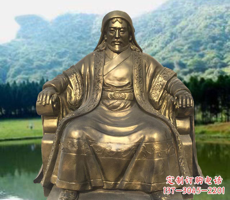 重庆古代名人成吉思汗铜雕2