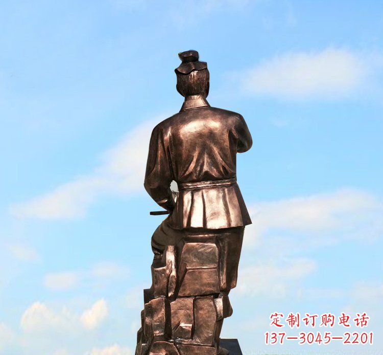 重庆古代名人鲁班铜雕 (2)
