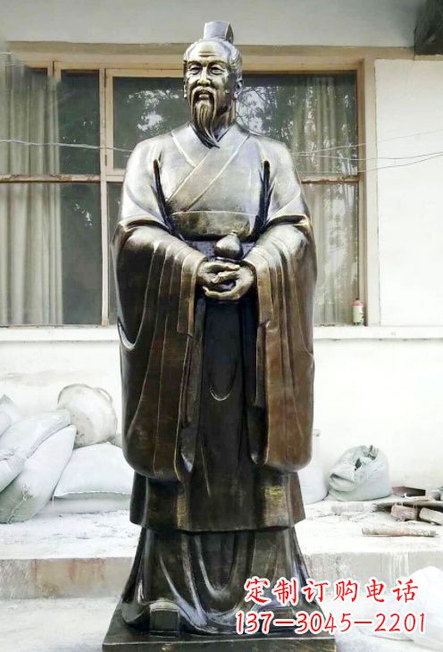重庆精美扁鹊铜像,精雕细琢,展现古典之美