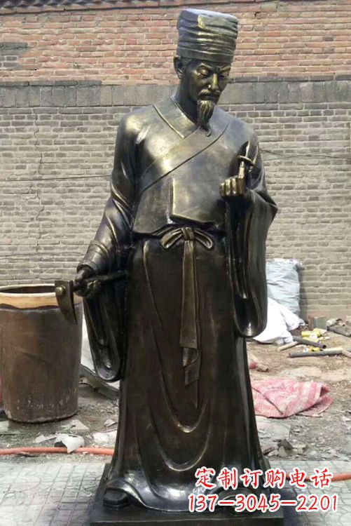 重庆中国古典名医李时珍铜雕塑