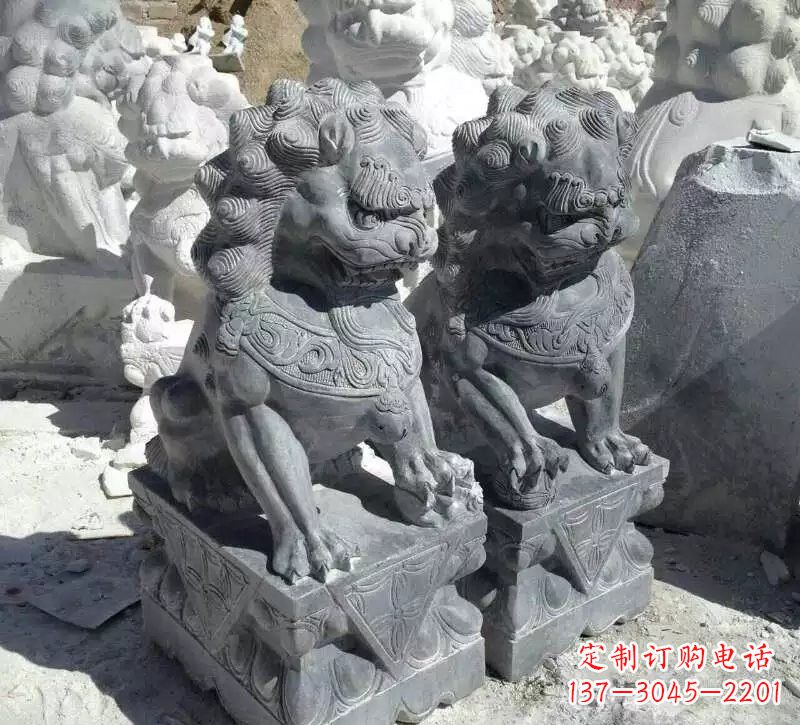 重庆古典青石狮子雕塑