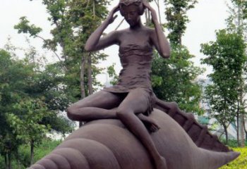 重庆海螺姑娘铜雕——让美丽长存记忆