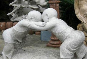 重庆可爱小孩摔跤石雕