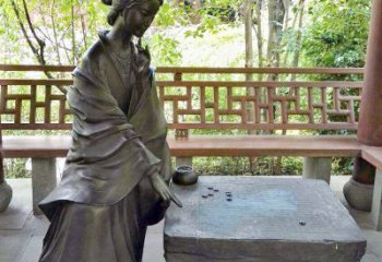 重庆艺术精灵西施下棋情景雕塑