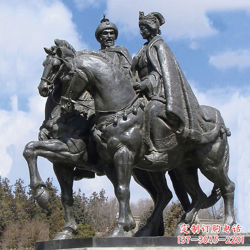 重庆古代人物单于王昭君骑马雕塑
