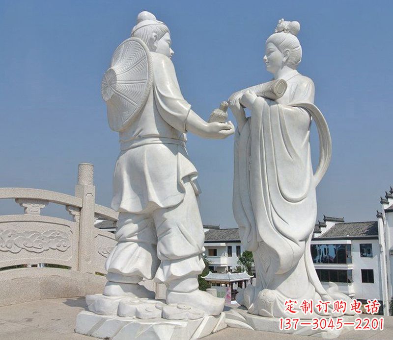 重庆古代人物牛郎织女石雕