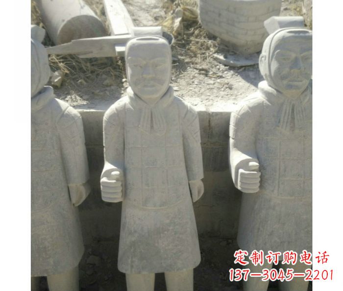 重庆古代人物秦兵马俑石雕