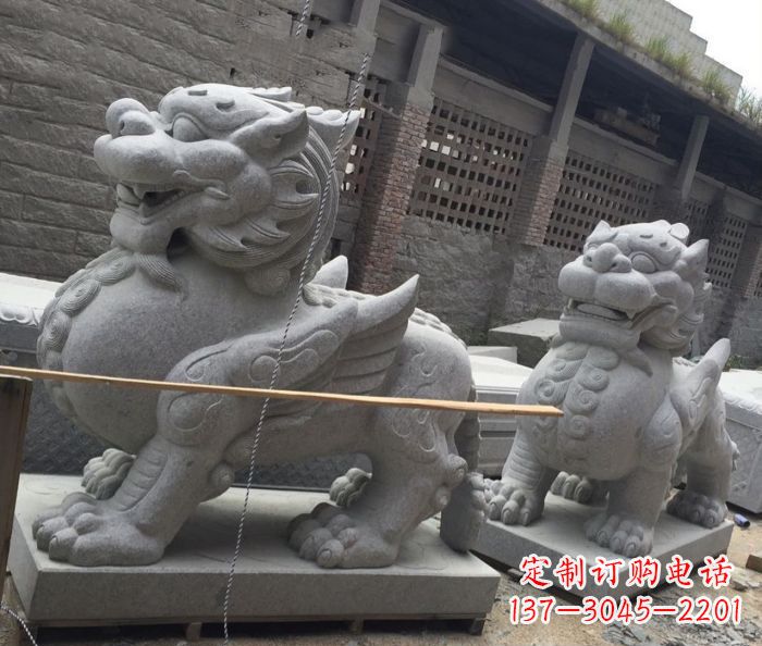 重庆古代神兽大理石貔貅石雕