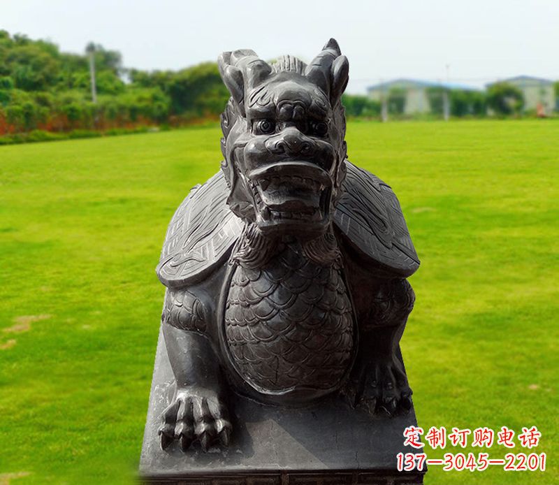 重庆古代神兽黑龙龟石雕