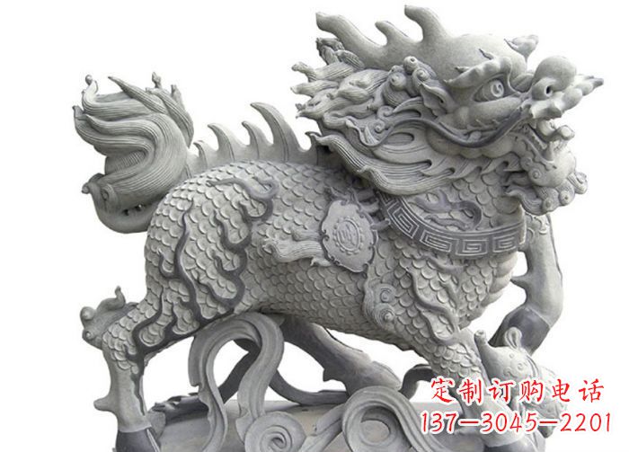 重庆古代神兽麒麟石雕 (3)