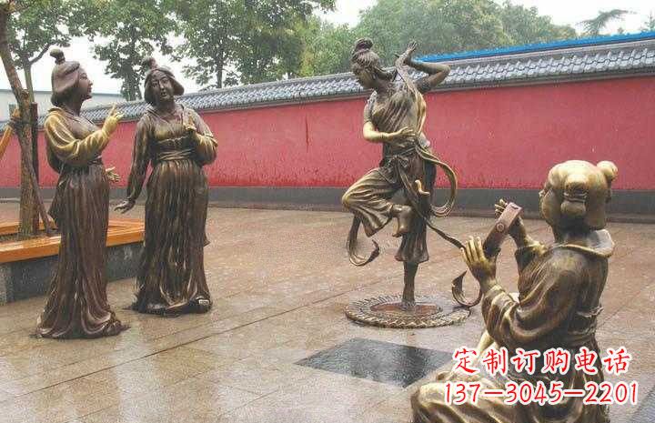 重庆古代仕女铜雕