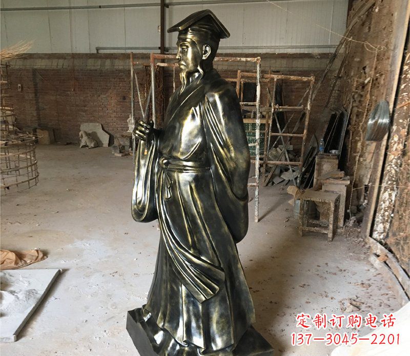 重庆古代书法家王羲之铜雕