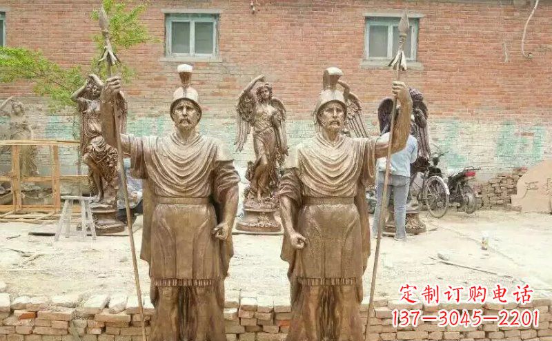 重庆古罗马风情,精致雕刻的“战士雕塑”