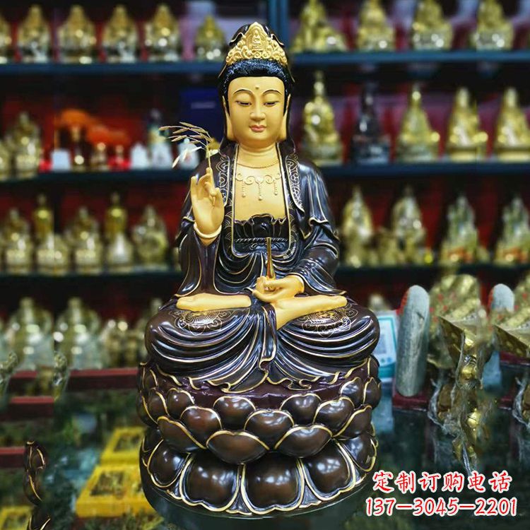 重庆古铜手工雕刻观音佛像