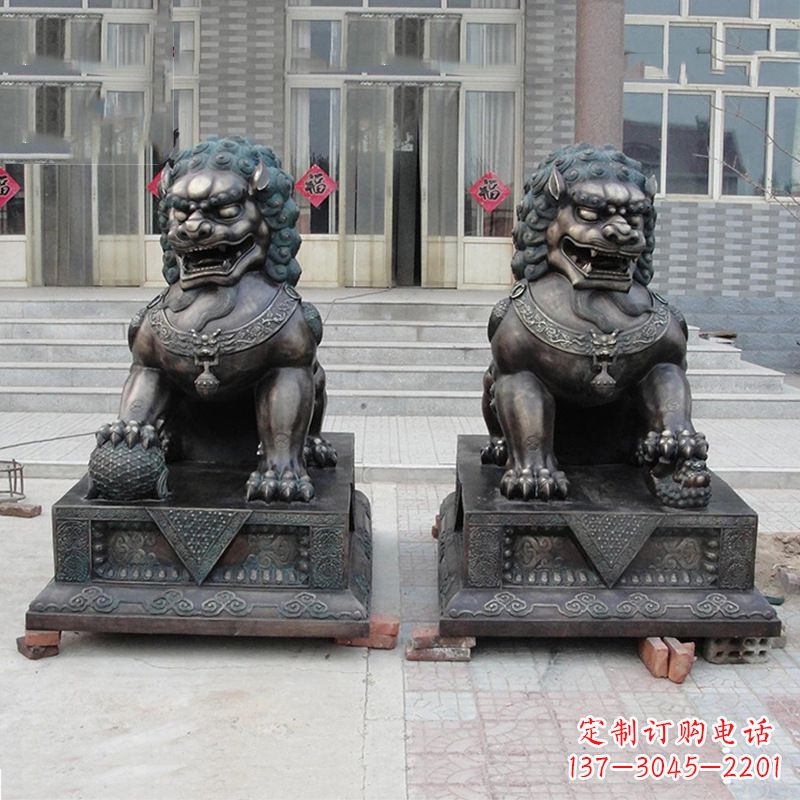 重庆故宫狮子雕塑,精美绝伦,给您不一样的视觉享受