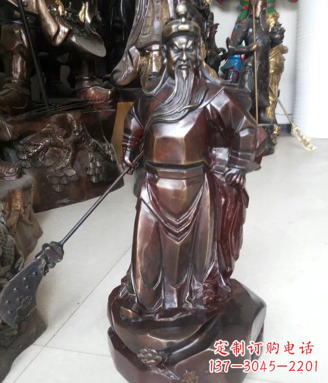 重庆关公古代人物铜雕 (3)
