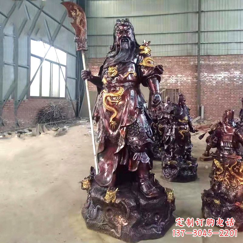 重庆关公关二爷铜雕神像