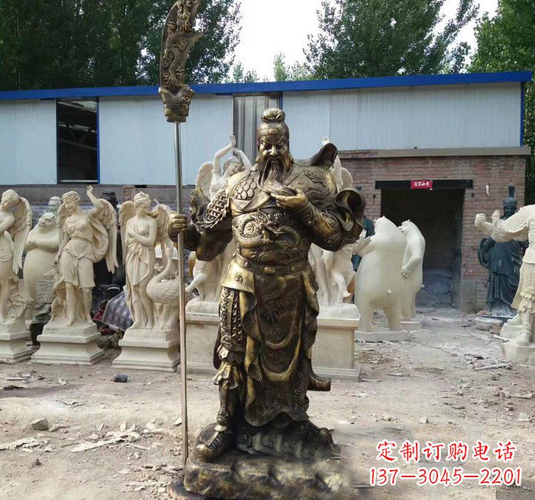 重庆关公庙铜雕关公