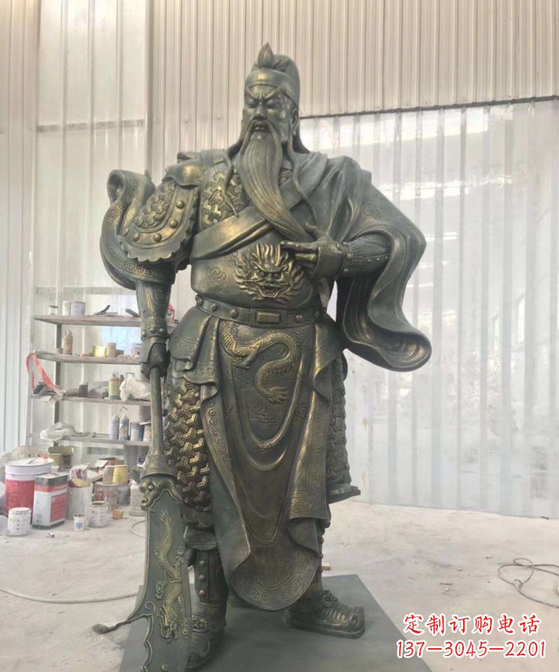 重庆关公铜雕–传承古老的英雄气概