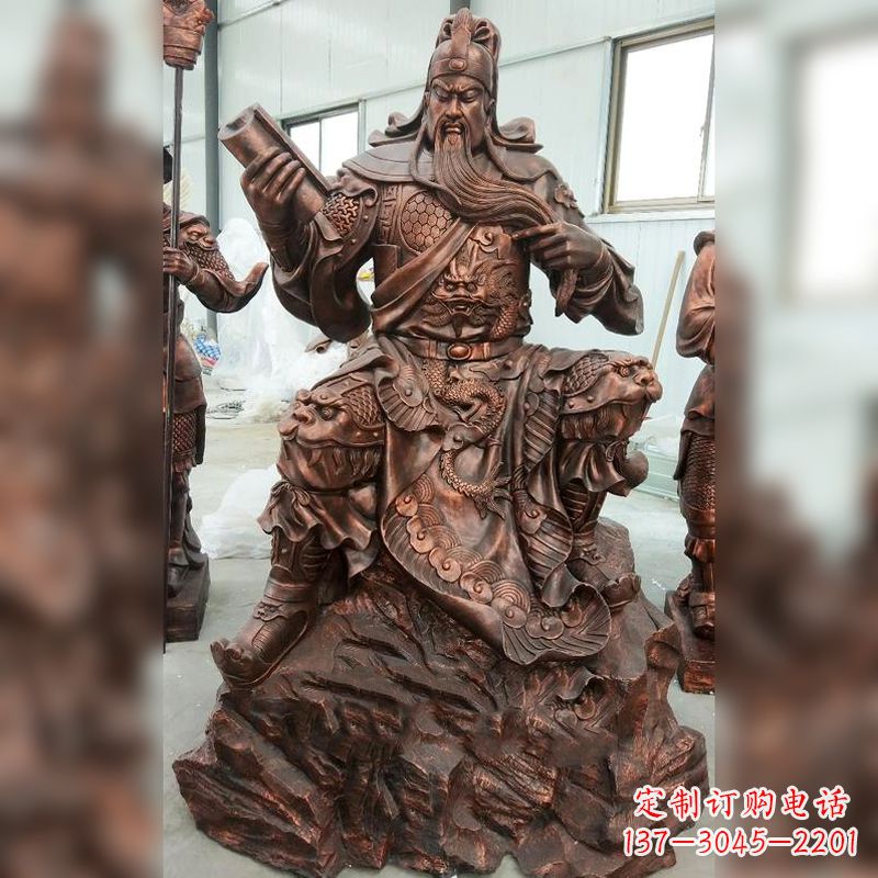 重庆关羽夜读春秋读书铜雕