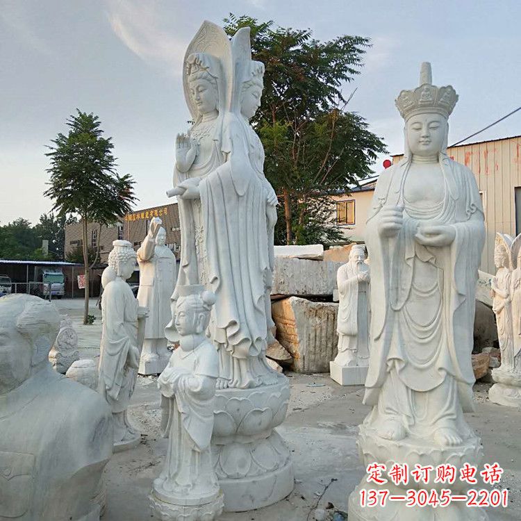 重庆观音 石雕送子观音 汉白玉观音佛像厂家直销石雕汉白玉菩萨_27